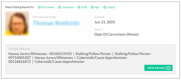 Criminal Record Sample